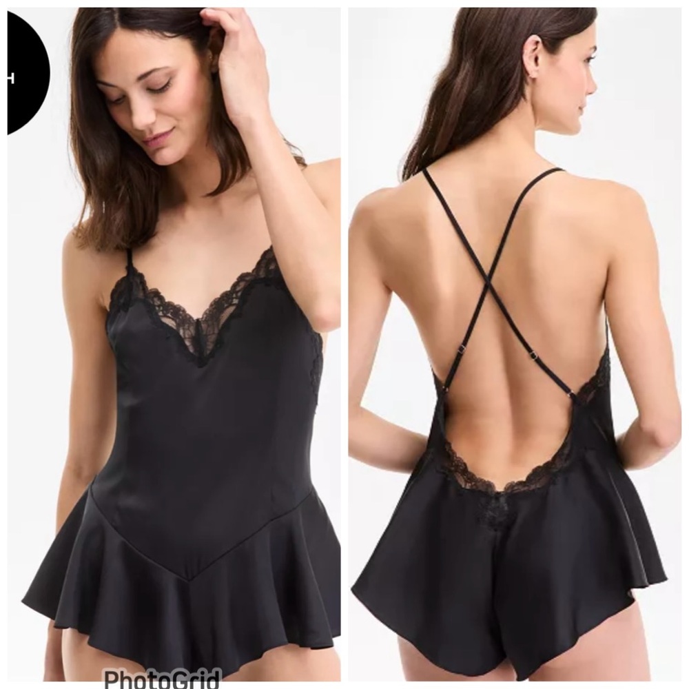 I.N.C. International Concepts
Women's Lace-Trim Satin Flutter Romper